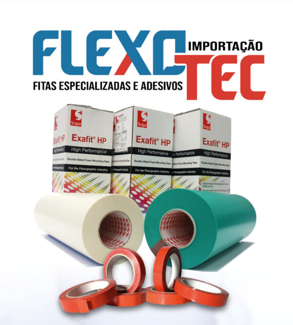 Fita Dupla Face Acolchoada Scapa Italiana para Montagem de Clichês Flexográficos - Espessura 0,38